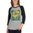 Woman wearing a Klein Forest High School Unisex 3/4 Sleeve Raglan T-shirt 20