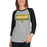 Woman wearing a Klein Forest High School Unisex 3/4 Sleeve Raglan T-shirt 49