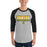 Man wearing a Klein Forest High School Unisex 3/4 Sleeve Raglan T-shirt 49