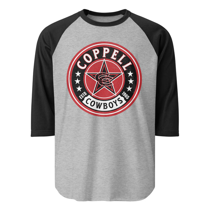 Coppell High School Cowboys Unisex 3/4 sleeve Raglan T-shirt 220