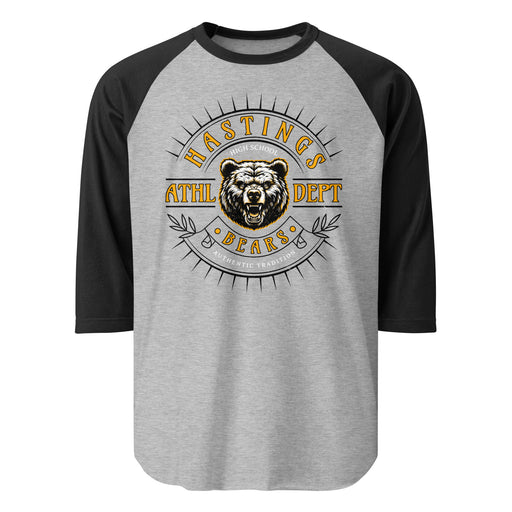 Hastings High School Bears Unisex 3/4 sleeve Raglan T-shirt 201