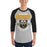 Man wearing Hastings High School Bears Unisex 3/4 sleeve Raglan T-shirt 204