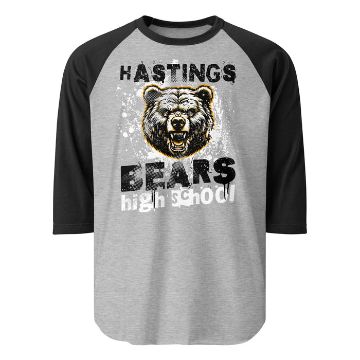 Hastings High School Bears Unisex 3/4 sleeve Raglan T-shirt 205