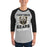 Man wearing Hastings High School Bears Unisex 3/4 sleeve Raglan T-shirt 205