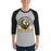 Man wearing Hastings High School Bears Unisex 3/4 sleeve Raglan T-shirt 208