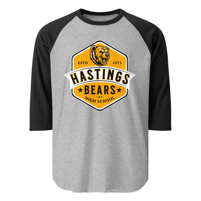 Hastings High School Bears Unisex 3/4 sleeve Raglan T-shirt 209