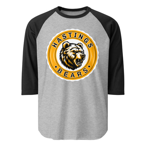 Hastings High School Bears Unisex 3/4 sleeve Raglan T-shirt 216