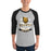 Man wearing Hastings High School Bears Unisex 3/4 sleeve Raglan T-shirt 219