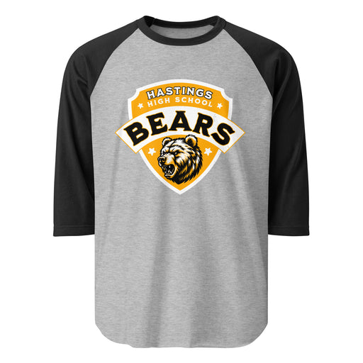 Hastings High School Bears Unisex 3/4 sleeve Raglan T-shirt 221