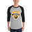 Man wearing Hastings High School Bears Unisex 3/4 sleeve Raglan T-shirt 221