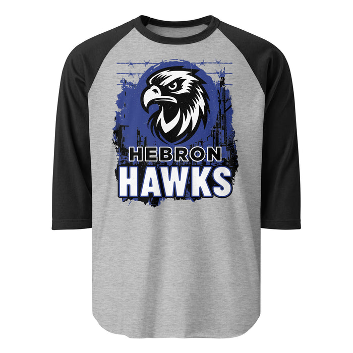 Hebron High School Hawks Unisex 3/4 sleeve Raglan T-shirt 202