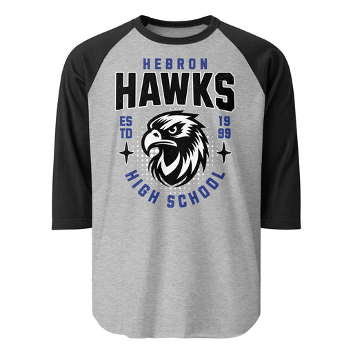 Hebron High School Hawks Unisex 3/4 sleeve Raglan T-shirt 204