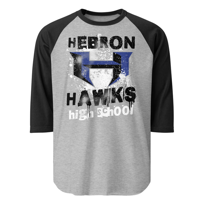 Hebron High School Hawks Unisex 3/4 sleeve Raglan T-shirt 205