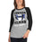 Woman wearing Hebron High School Hawks Unisex 3/4 sleeve Raglan T-shirt 205