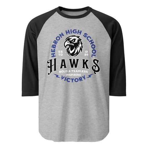 Hebron High School Hawks Unisex 3/4 sleeve Raglan T-shirt 206