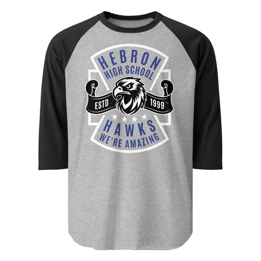 Hebron High School Hawks Unisex 3/4 sleeve Raglan T-shirt 207