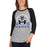 Woman wearing Hebron High School Hawks Unisex 3/4 sleeve Raglan T-shirt 208