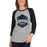 Woman wearing Hebron High School Hawks Unisex 3/4 sleeve Raglan T-shirt 209