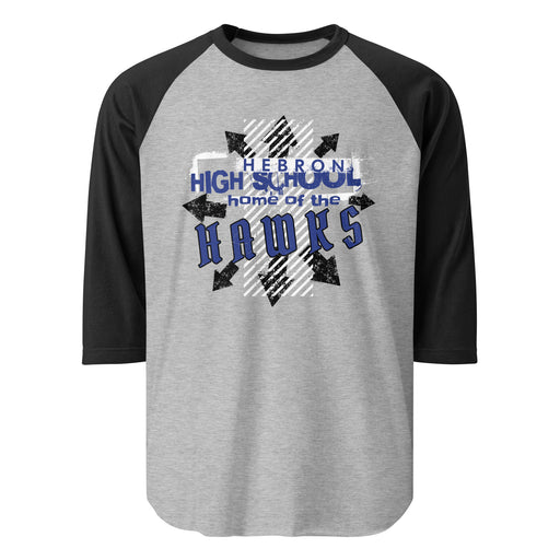 Hebron High School Hawks Unisex 3/4 sleeve Raglan T-shirt 210