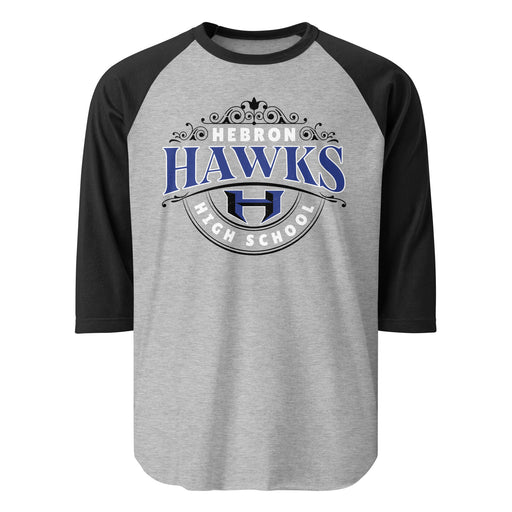 Hebron High School Hawks Unisex 3/4 sleeve Raglan T-shirt 211