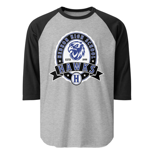 Hebron High School Hawks Unisex 3/4 sleeve Raglan T-shirt 212