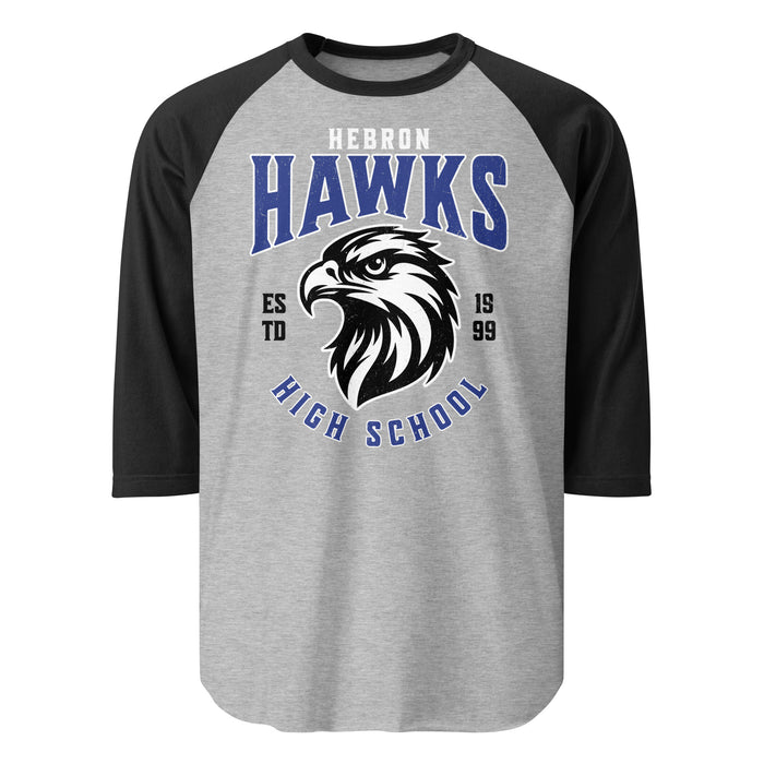 Hebron High School Hawks Unisex 3/4 sleeve Raglan T-shirt 213