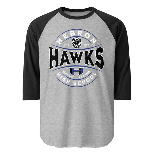 Hebron High School Hawks Unisex 3/4 sleeve Raglan T-shirt 218