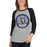 Woman wearing Hebron High School Hawks Unisex 3/4 sleeve Raglan T-shirt 220