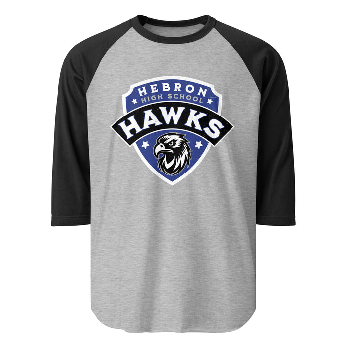 Hebron High School Hawks Unisex 3/4 sleeve Raglan T-shirt 221