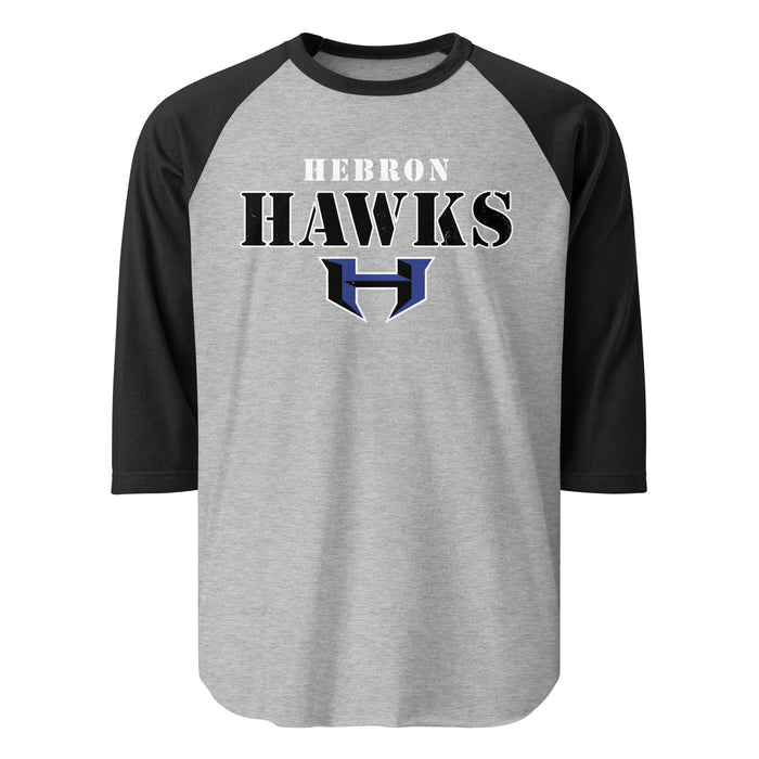 Hebron High School Hawks Unisex 3/4 sleeve Raglan T-shirt 222