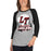 Woman wearing Lake Travis High School Cavaliers Unisex 3/4 sleeve Raglan T-shirt 202