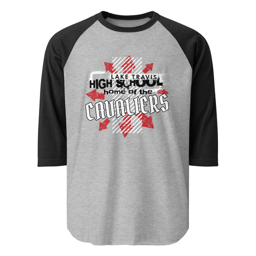 Lake Travis High School Cavaliers Unisex 3/4 sleeve Raglan T-shirt 210