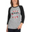 Woman wearing Lake Travis High School Cavaliers Unisex 3/4 sleeve Raglan T-shirt 210