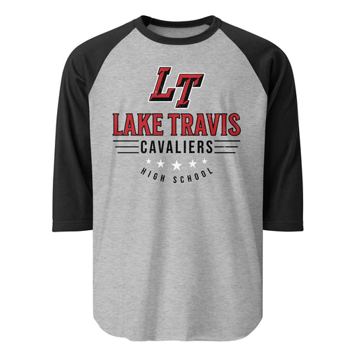 Lake Travis High School Cavaliers Unisex 3/4 sleeve Raglan T-shirt 217