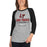 Woman wearing Lake Travis High School Cavaliers Unisex 3/4 sleeve Raglan T-shirt 217