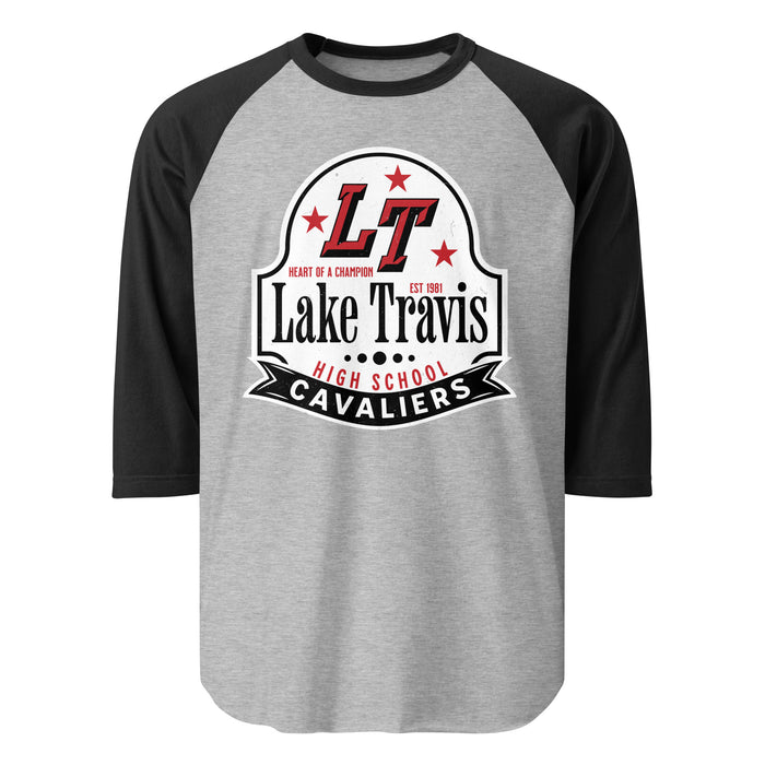 Lake Travis High School Cavaliers Unisex 3/4 sleeve Raglan T-shirt 219