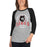 Woman wearing Langham Creek High School Lobos Unisex 3/4 sleeve Raglan T-shirt 206