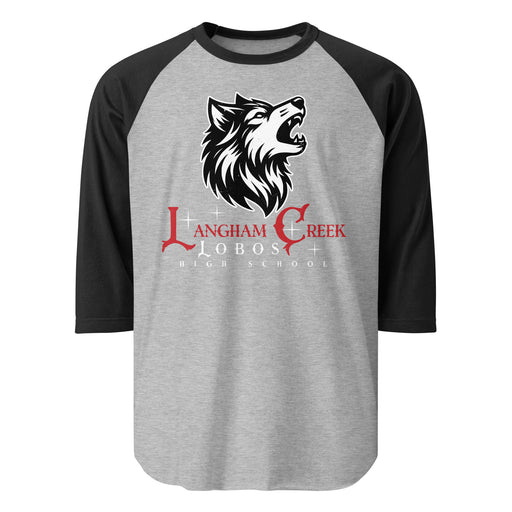 Langham Creek High School Lobos Unisex 3/4 sleeve Raglan T-shirt 224