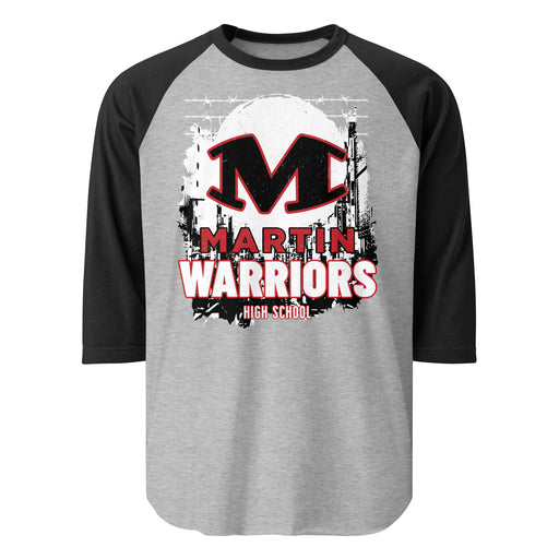 Martin High School Warriors Unisex 3/4 sleeve Raglan T-shirt 202