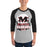 Man wearing Martin High School Warriors Unisex 3/4 sleeve Raglan T-shirt 202