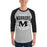 Man wearing Martin High School Warriors Unisex 3/4 sleeve Raglan T-shirt 204