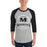 Man wearing Martin High School Warriors Unisex 3/4 sleeve Raglan T-shirt 206