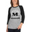 Woman wearing Martin High School Warriors Unisex 3/4 sleeve Raglan T-shirt 208