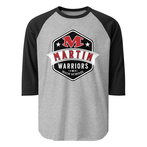 Martin High School Warriors Unisex 3/4 sleeve Raglan T-shirt 209