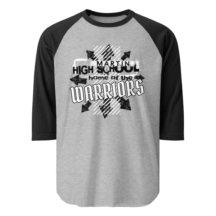 Martin High School Warriors Unisex 3/4 sleeve Raglan T-shirt 210