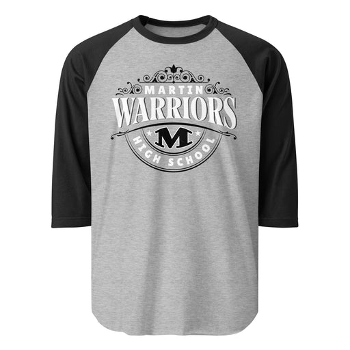 Martin High School Warriors Unisex 3/4 sleeve Raglan T-shirt 211