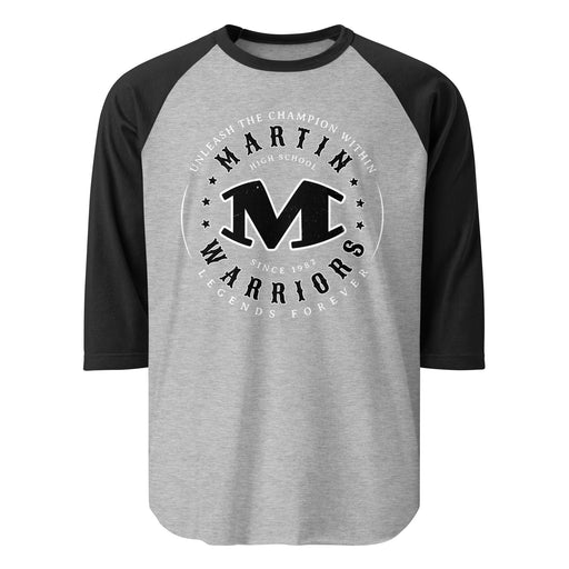 Martin High School Warriors Unisex 3/4 sleeve Raglan T-shirt 214