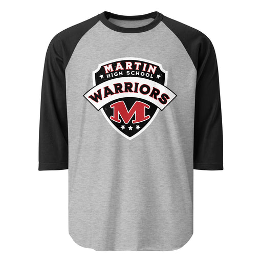 Martin High School Warriors Unisex 3/4 sleeve Raglan T-shirt 221