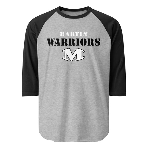 Martin High School Warriors Unisex 3/4 sleeve Raglan T-shirt 222