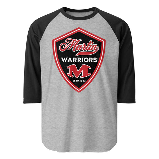 Martin High School Warriors Unisex 3/4 sleeve Raglan T-shirt 225